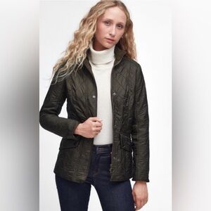 Barbour Cavalry Polarquilt Jacket Sz 10 in Green